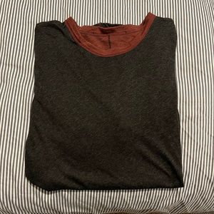 Rag and bone reversible black and burgundy shirt size M